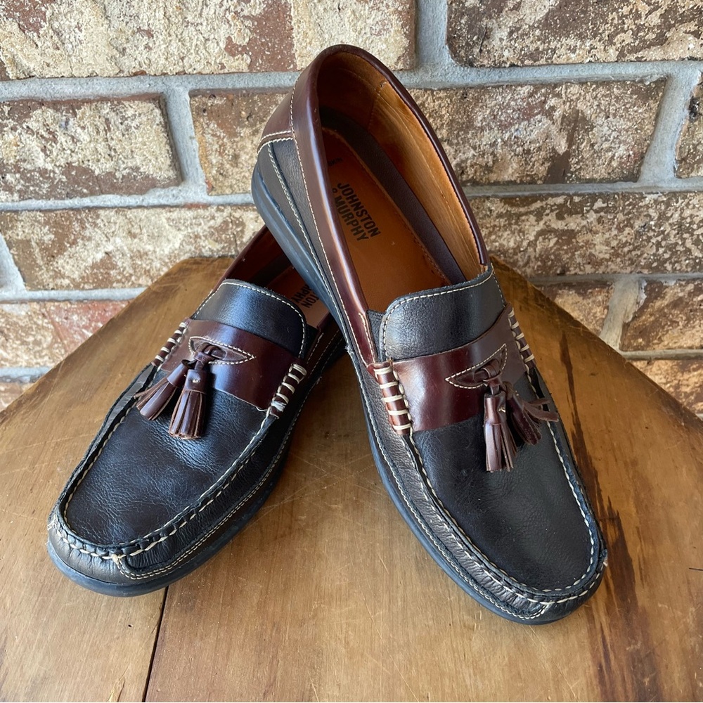 Men’s Johnston & Murphy Sheepskin Loafers 8.5 Medium Tasseled Gorgeous!